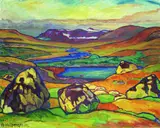 Alfred Helberger, Norwegische Landschaft, 1919, Oil on canvas