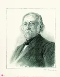 Max Liebermann, Theodor Fontane, 1896, Lithograph