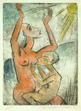 Dorothea Maetzel-Johannsen, Stillende Mutter unter der Sonne, 1920, Etching