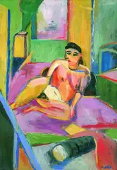 Wolfgang Leber, Türkisches Bad, 1989, Acrylic on canvas