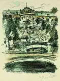 Lovis Corinth, Sanssouci, 1922, Lithograph in colours