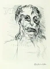 Oskar Kokoschka, Die Frösche des Aristophanes, 1968, Etching