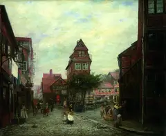 Adolphe Behrens, Bohnsplatz, 1890, Oil on canvas