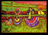 Kolumbus Regentag in Indien by Friedensreich Hundertwasser, 1971, Silkscreen in colours, sold Mar 2005