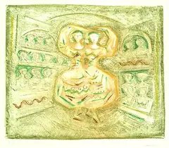 Danzatrici by Massimo Campigli, 1965, Lithograph in colours, sold Mar 2005
