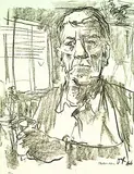 Selbstbildnis by Oskar Kokoschka, 1966, Lithograph, sold Mar 2005