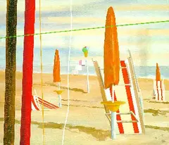 Klaus Hartmann, Ohne Titel (Verlassener Strand), 2000, Oil on canvas