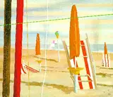 Klaus Hartmann, Ohne Titel (Verlassener Strand), 2000, Oil on canvas
