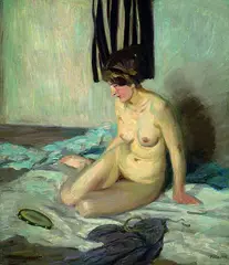 Fritz Mühlbrecht, Odaliske, 1912, Oil on canvas