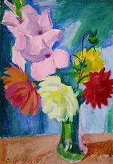 Ernst Odefey, Blumenstillleben, 1927, Oil on canvas