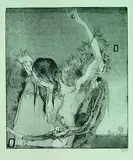 Horst Janssen, Aus: Totentanz, 1974, Etching