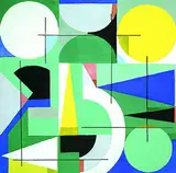 Ruth Hildegard Raack-Geyer, Geometrische Komposition, Gouache