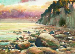 Ferdinand Barth, 8 Bll. Landschaften, 1943, Watercolour