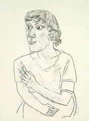 Sarika mit Zigarette by Max Beckmann, 1922, Lithograph, sold Mar 2005