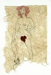 Ernesto Tatafiore, Frauenakt, Pencil