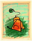 Claes Oldenburg, Tea Bag, 1972, Lithograph in colours