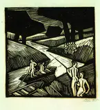 Emil Maetzel, Flußlauf mit angelnden Knaben