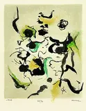 Rolf Cavael, 3 Bll. Kompositionen, 1977, Mixed media