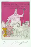 Alfred Hrdlicka, Von den Wiedertäufern zur Wiedervereinigung, 1984, Etching