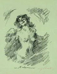 Weiblicher Halbakt by Lovis Corinth, 1920, Lithograph, sold Mar 2005