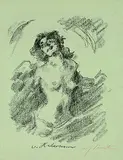 Lovis Corinth, Weiblicher Halbakt, 1920, Lithograph