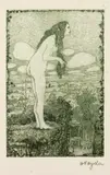 Die Nymphe by Heinrich Vogeler, 1907, Etching, sold Mar 2005