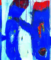 Liz Bayerlein, Freunde, 1996, Acrylic