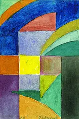 Max Olderock, Komposition, 1928, Watercolour