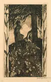Frühlingsabend by Heinrich Vogeler, 1897, Etching, sold Mar 2005