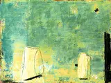 Frank Ermschel, Ohne Titel (Komposition in Grün), 1997, Mixed media