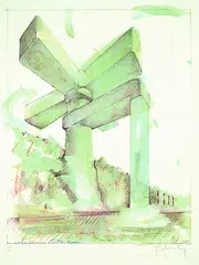 Claes Oldenburg, Lake Union, 1972, Offset in colours