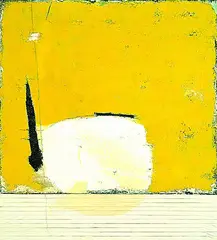 Frank Ermschel, Ohne Titel (Komposition in Gelb), 1999, Mixed media