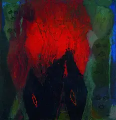 Christine Gruber, Lasciate ogni speranza, voi ch'entrate, 1995, Oil on canvas