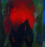 Christine Gruber, Lasciate ogni speranza, voi ch'entrate, 1995, Oil on canvas