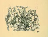 Horst Janssen, 4 Bll. Landschaften, 1985, Lithograph