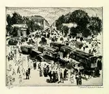 Paul Paeschke, 2 Bll. Berliner Straßenmotive, Etching
