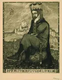 Walther von der Vogelweide by Heinrich Vogeler, 1907, Etching, sold Mar 2005