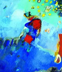 Liz Bayerlein, Griff zu den Sternen, 1995, Mixed media