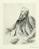 Max Liebermann, 2 Bll.: Porträt Brinkmann. Porträt Geheimer Rat Bode, 1906, Etching