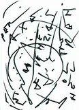 Emilio Vedova, Ohne Titel (Venezia), Felt-tip pen drawing