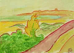 Alfred Helberger, Küstenlandschaft, Watercolour