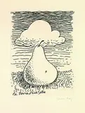Man Ray, Poire d'Erik Satie, 1969, Drypoint