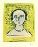 Massimo Campigli, Autoritratto, 1965, Lithograph in colours