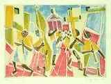 Eduard Bargheer, Corpus Domini, 1974, Etching and aquatint in colours