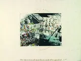 Häuserfront (Wer hier nichts erkennen kann, muß selber pendeln) by Sigmar Polke, 1973, Offset in colours, sold Mar 2005