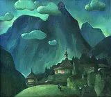 Otto Hofmann, Kloster bei Zakopane, 1975, Oil on cardboard