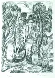 Hans Purrmann, Parkweg in Levanto, 1965, Lithograph