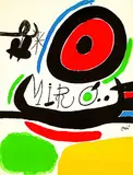 Plakat für die Ausstellung von drei Büchern Mirós in Japan by Joan Miró, 1970, Lithograph in colours, sold Mar 2005