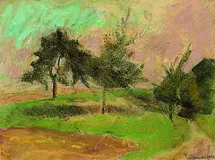 William Straube, Landschaft, 1932, Pastel