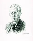 Max Liebermann, Bildnis Arno Holz, 1922, Lithograph